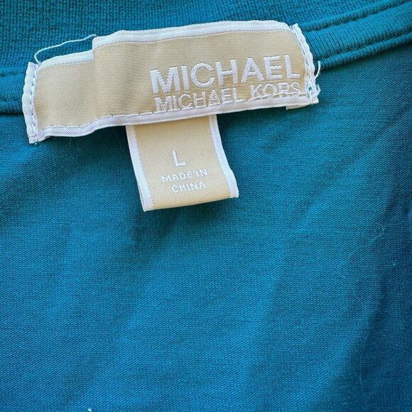 Teal Short Sleeve Collared Top - Picture 4 of 6